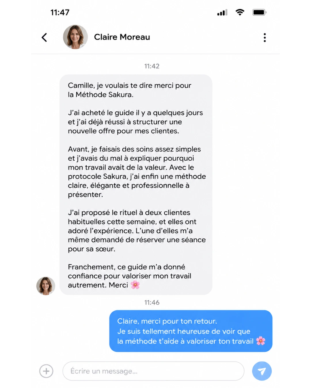 Avis d'une élève de la Méthode Sakura