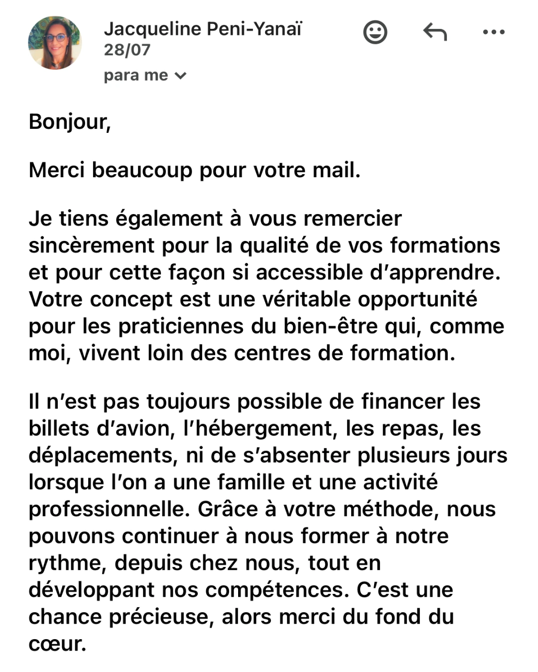 Témoignage d'une acheteuse de la Méthode Sakura